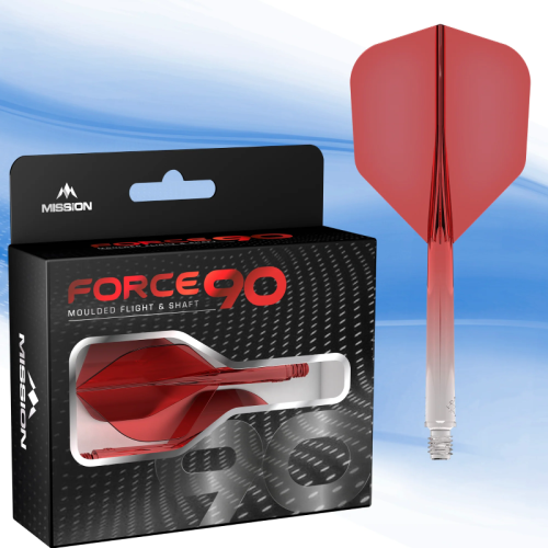 Mission Force 90 Moulded Flight & Shaft System Rot/Transparent - Standard No6